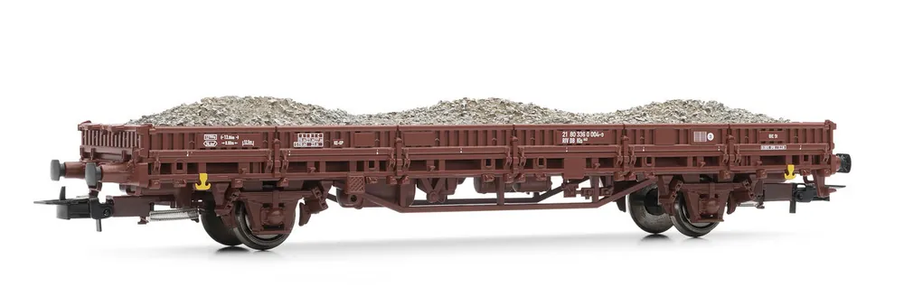 Ordina Subito RIVAROSSI HR6305 - Carro pianale a sponde basse tipo Ks caricato con pietrisco, DB, ep.IV