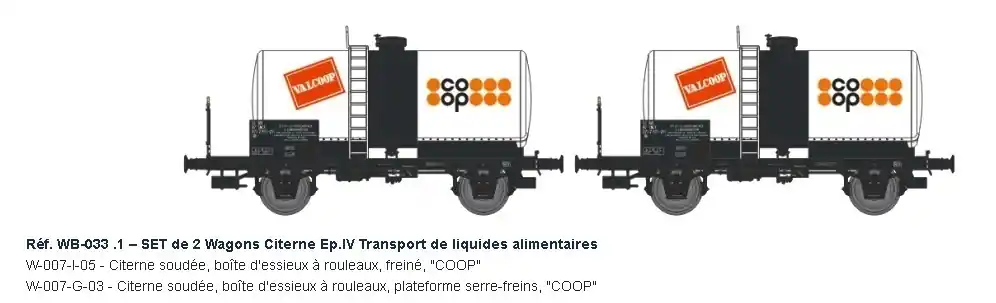 Prezzo Basso REE MODELES WB-033.1 - Set due carri cisterna "COOP", SNCF, ep.IV