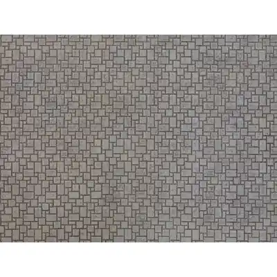 NOCH 56722 - Foglio di cartone 3D "pavimentazione moderna grigia" 25 x 12,5 cm Scelto Dai Clienti