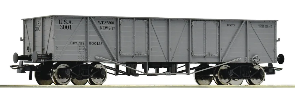 ROCO 76318 - carro merci aperto sponde alte, USATC, ep.II-III Nuova Collezione