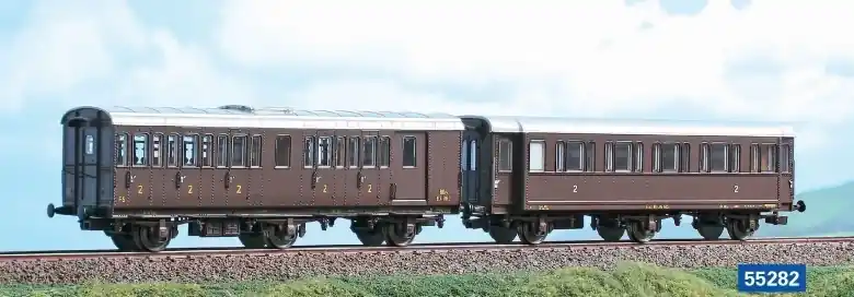 Offerta Lampo ACME 55282 - Set di due carrozze a tre assi del Tipo 1931R, FS, ep.III