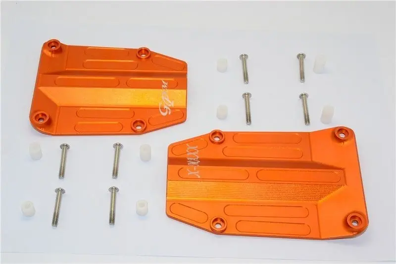 PIASTRA PROTEZIONE CENTRALE IN ALLUMINIO – SET 2 PZ arancione GPM TRX XMAXX 8S 6S Offerta Limitata