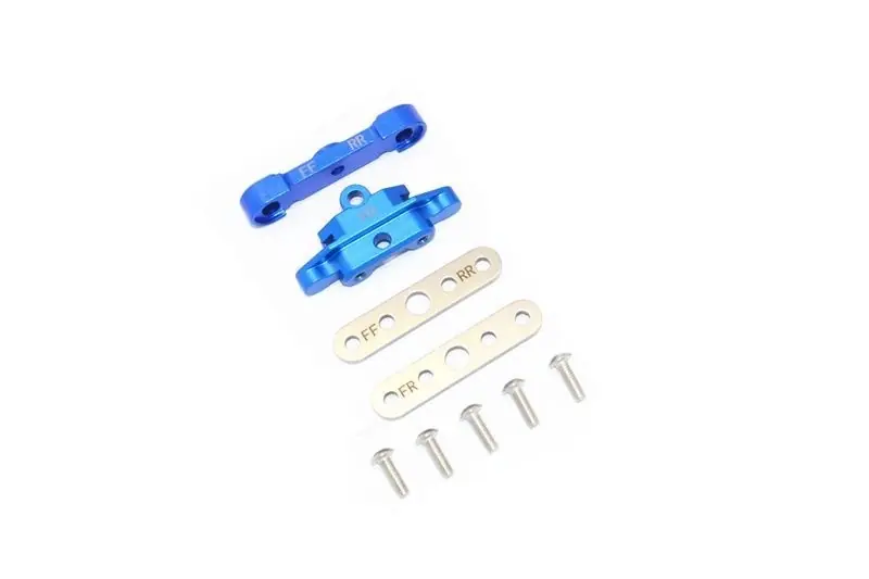 ATTACCO PER TIRANTE BRACCIO ANTERIORE INFERIORE IN ALLUMINIO -SET DA 9 PEZZI blu GPM TRX 1/10 MAXX Esclusivo