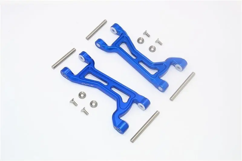 Spedizione Espresso BRACCI SUPERIORI ANTERIORI/POSTERIORI IN ALLUMINIO -SET 14 PEZZI blu GPM TRX 1/10 MAXX
