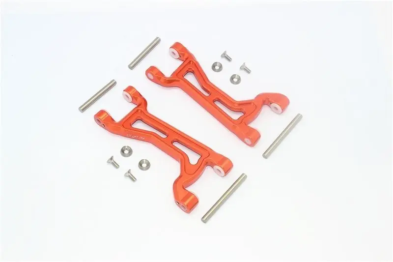 Prezzo Basso BRACCI SUPERIORI ANTERIORI/POSTERIORI IN ALLUMINIO -SET 14 PEZZI arancione GPM TRX 1/10 MAXX