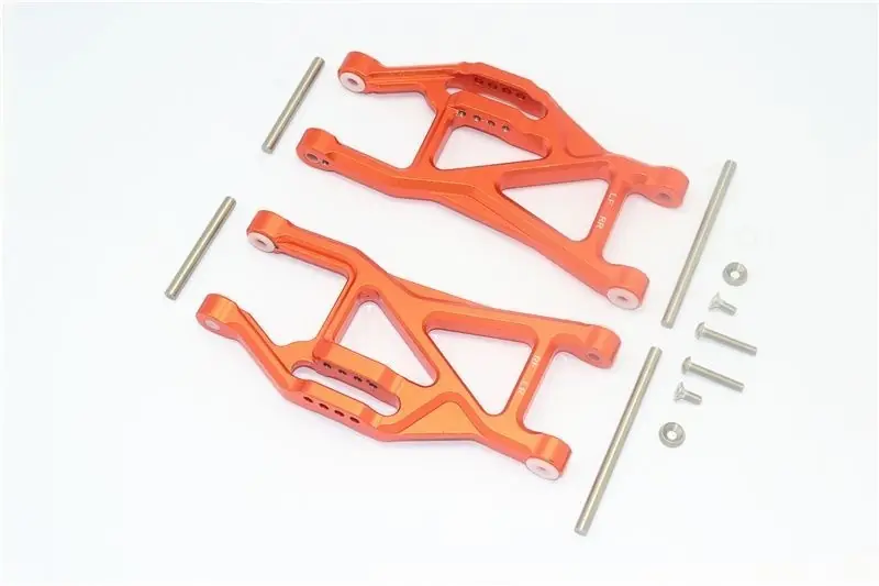 Popolare BRACCI INFERIORI ANTERIORI/POSTERIORI IN ALLUMINIO -SET 14 PEZZI arancione GPM TRX 1/10 MAXX