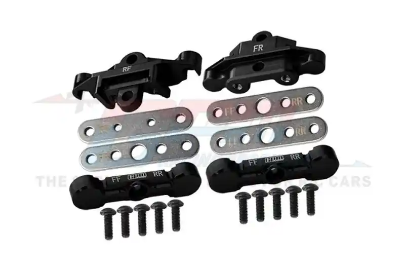 Supporti inferiori bracci sospensione in alluminio anteriore e posteriore neri GPM TRX Maxx / Maxx Slash Offerta