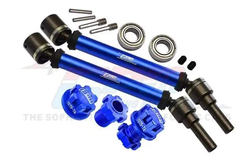 Semiassi CVD in acciaio temprato con albero in alluminio anteriore e posteriore blu (2 pz) GPM TRX WideMaxx Vendita Finale