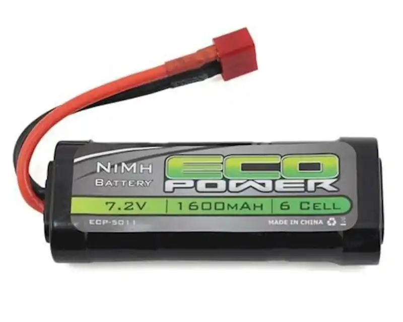 6-Cell NiMH 2/3A Stick Batterie mit T-Style Stecker EcoPower (7.2V/1600mAh) Solo Oggi