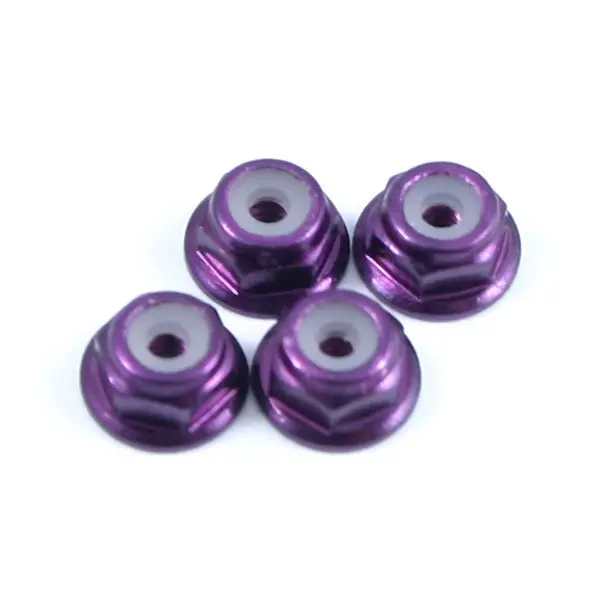 Compra Oggi Stesso M2 PURPLE FLANGED LOCKNUTS 4PCS – (FTM2PUF)