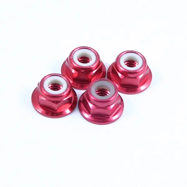 Occasione M4 RED FLANGED LOCKNUTS 4PCS – (FTM4RF)
