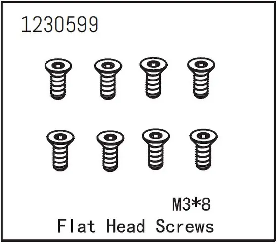 Sconto Flat Head Screw M3*8 (8)