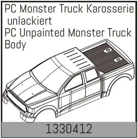 PC Unpainted Monster Truck Body Soddisfatti O Rimborsati