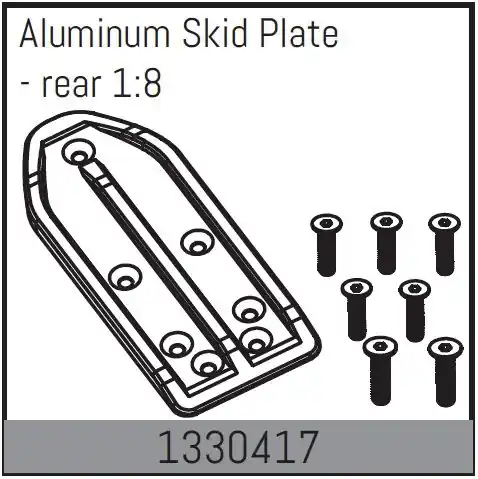 Aluminum Skid Plate – rear 1 8 Nuova Collezione