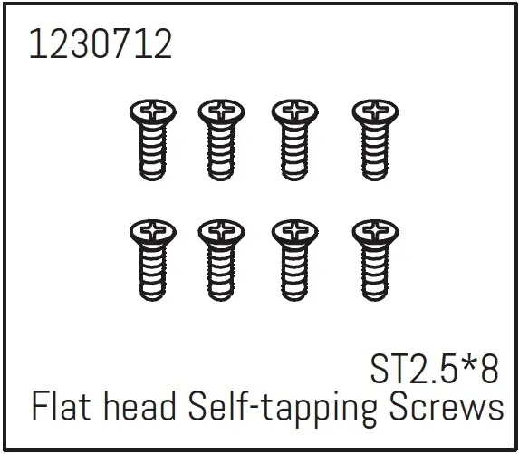 Direttamente Dal Produttore Flat head Self-tapping screws ST2.5*8 (8) – Khamba