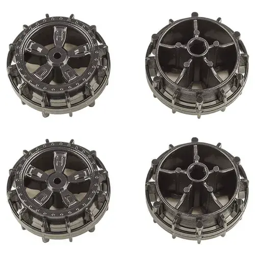 Team Associated NanoSport Wheels, black Quantità Limitata