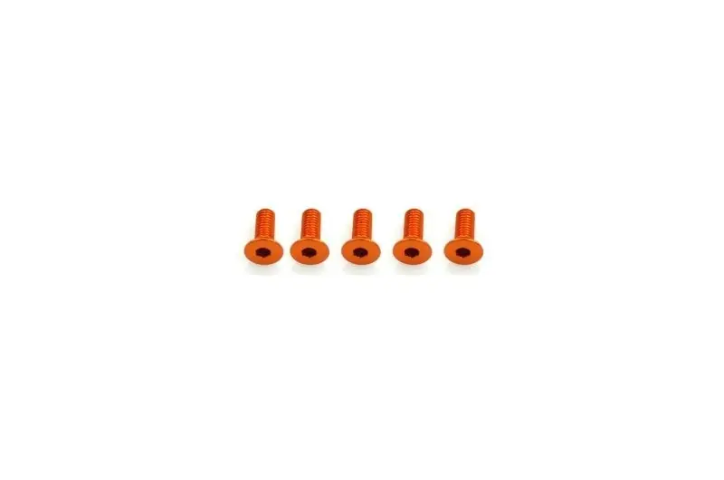 Solo Oggi Alu Screw allen countersunk M3x8 Orange (7075) (5) ARROWMAX (Aluminum Screws (7075-T6 ))