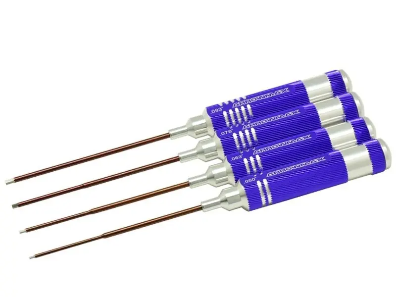 Spedizione Espresso CACCIAVITE ESAGONALE SET .050, .063, .078, .093 X 120MM – 4-teilig. ARROWMAX (PURPLE Tools)
