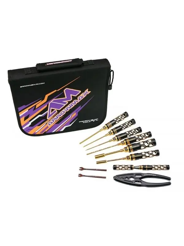 Prezzo Conveniente AM Toolset For 1/10 Electric Touring Cars (10pcs) With Tools ARROWMAX
