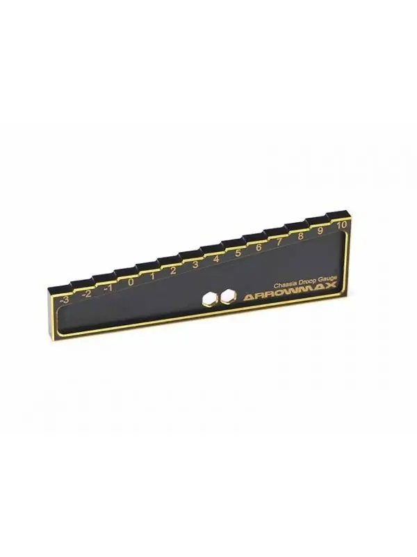 Chassis Droop Gauge -3 to 10mm for 1/8, 1/10 Cars (20mm)Bla ARROWMAX (Setup Tools) Spedizione Espresso