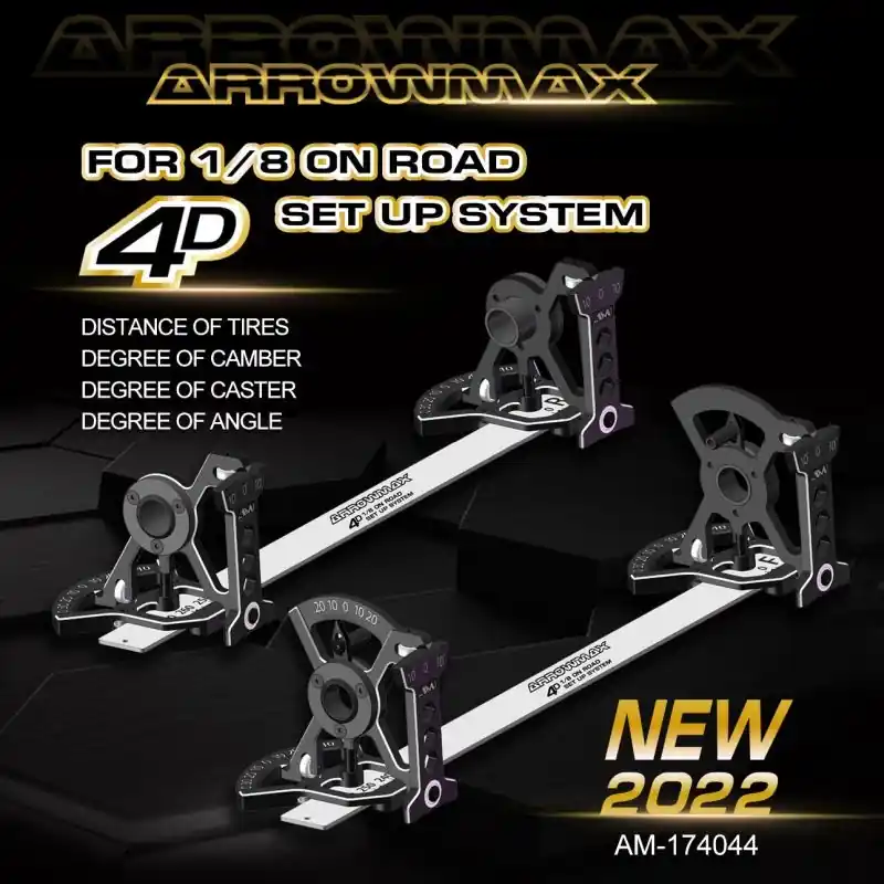 AM-174044 Set-Up System For 1/8 On-Road Cars With Bag 2022 ARROWMAX Solo Oggi
