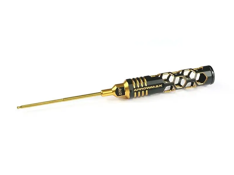 Compra Online Ball Driver Hex Wrench .078 (5/64) X 100mm Black Golden ARROWMAX (Honeycomb Tools Black Golden)