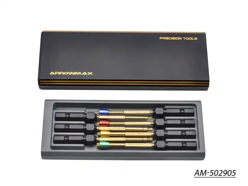 Prezzo Scontato AM Power Tool Tip Set 7 Pieces With Alu Case Black Golden ARROWMAX