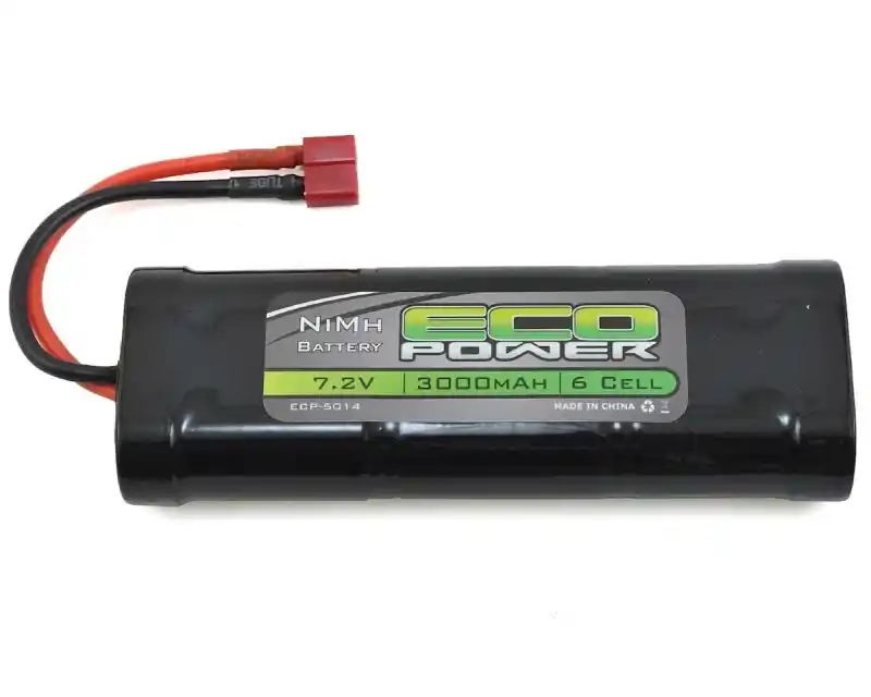Non Perdere 6-Cell NiMH Stick Pack Batterie mit T-Style Stecker EcoPower (7.2V/3000mAh)