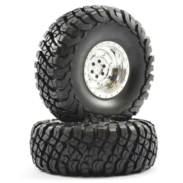 Consegna Rapida FTX MAULER 2.2″ ALL TERRAIN TYRES PRE-GLUED CHROME WHEEL 2