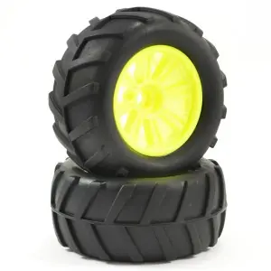 Sconto FTX COMET MONSTER FRONT MOUNTED TYRE & WHEEL YELLOW