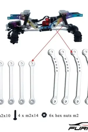 ALU HIGH CLEARANCE LINKS SET FOR FCX24 – WHITE FURITEK FCX24-LINKS Di Tendenza