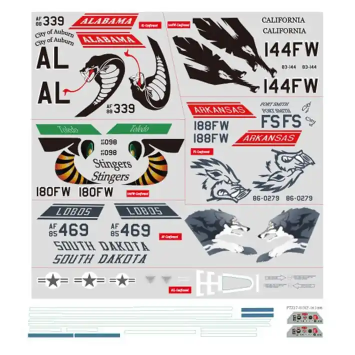 Acquista Ora FMS F-16C FIGHTING FALCON 70MM DECAL SHEET
