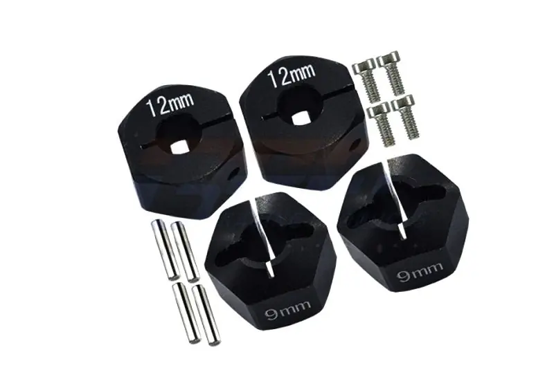 Super Prezzo LEGA ESAGONALE ADP (12MMX9MM)-4 PZ SET PER AXIAL EXO,SCX10,WRAITH GPM AXIAL SCX10 HONCHO nero