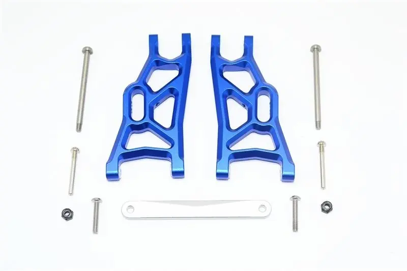 BRACCI ANTERIORI IN ALLUMINIO -SET 11 PEZZI blu GPM TRX 1/10 SLASH 2WD Ultime Pezzi