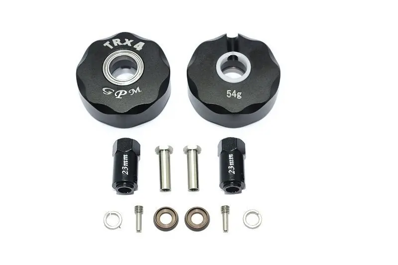 Compra Oggi Stesso PESO ASSE RUOTA A PENDOLO IN ALLUMINIO + 23MM HEX ADP -12PZ GPM TRX TRX4 DEFENDER TRX6 nero