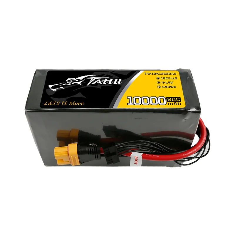 Tattu 10000mAh 44.4V 30C 12S1P Lipo Battery Pack with AS150U Plug Ordina Subito