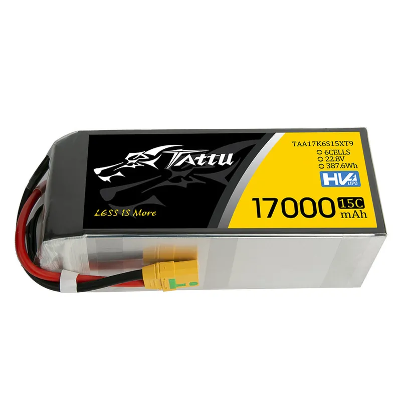 Tattu 17000mAh 22.8V 15C 6S1P Lipo Battery with XT90-S(anti-spark) Plug Di Tendenza