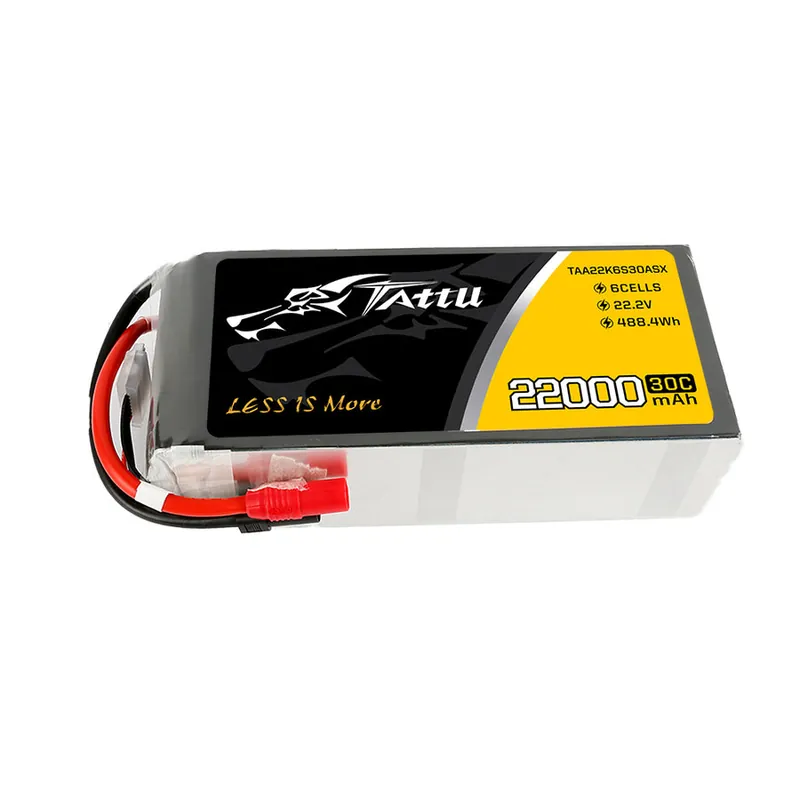 Ultima Occasione Tattu 22000mAh 22.2V 30C 6S1P Lipo Battery Pack with AS150+XT150 plug – 6 Celle