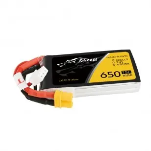 Tattu 650mAh 2S1P 75C 7.4V Lipo Battery Pack with XT30 plug Popolare