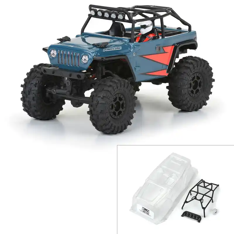 1/24 2004 Jeep LJ Clear Body/Trail Cage SCX24 Prezzo Ridotto