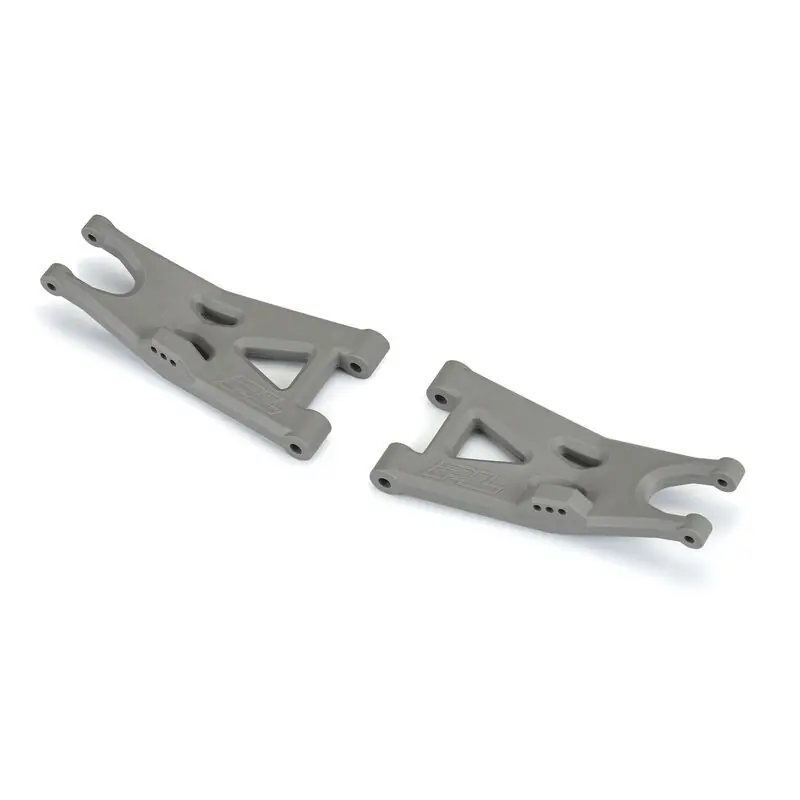 Reso Gratuito Bash Armor Front Suspension Arms (Stone Gray) for ARRMA 3S Vehicles