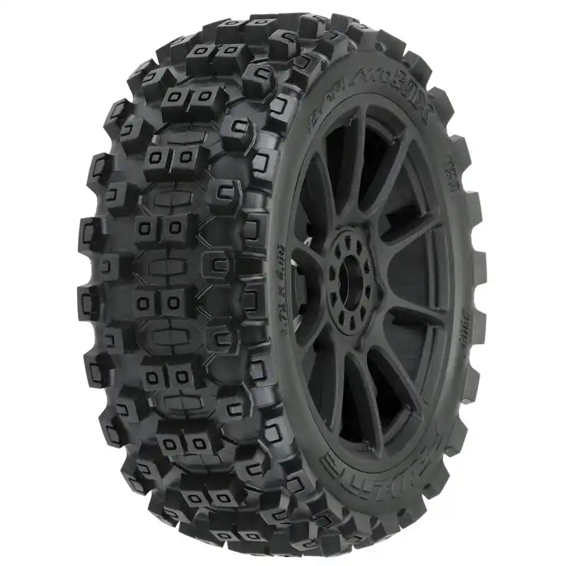 1/8 Badlands MX M2 F/R Buggy Tires Mounted 17mm Black Mach 10 (2) Pagamento Sicuro