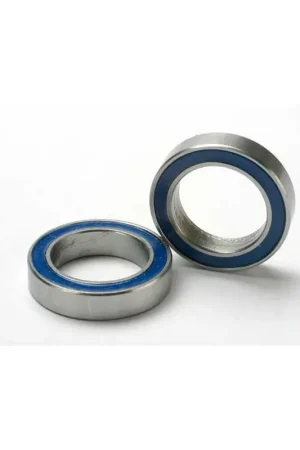 Cuscinetti A Sfere 12x18x4mm (2) Con Ghiera In Gomma Blu Offerta Limitata