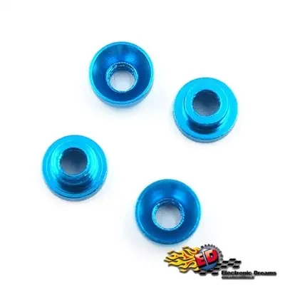 Yeah Racing Rondelle svasate speciali per montaggio Servocomando M3 in alluminio BLU (4) Subito Disponibile