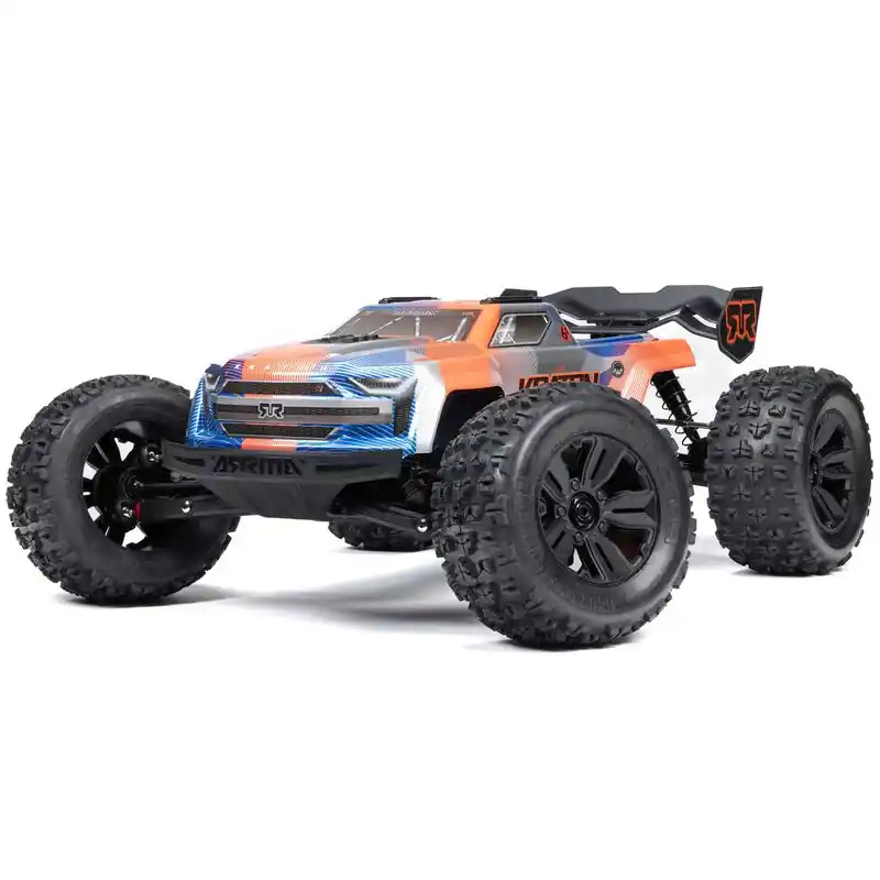 1/8 KRATON 6S V6 4X4 BLX Brushless Speed Monster Truck RTR Blue/Orange Più Venduto