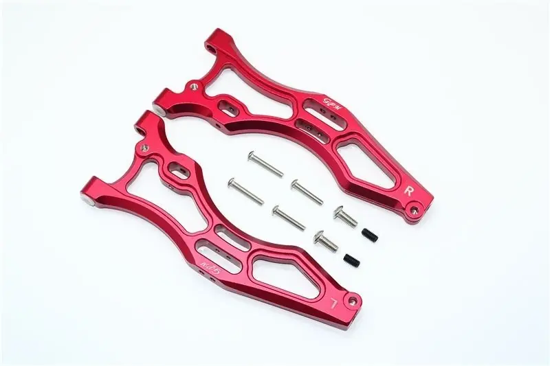 Occasione Imperdibile BRACCI ANTERIORI INFERIORI IN ALLUMINIO – SET 10 PEZZI rosso GPM ARRMA 1/8 KRATON OUTCAST NOTORIUS