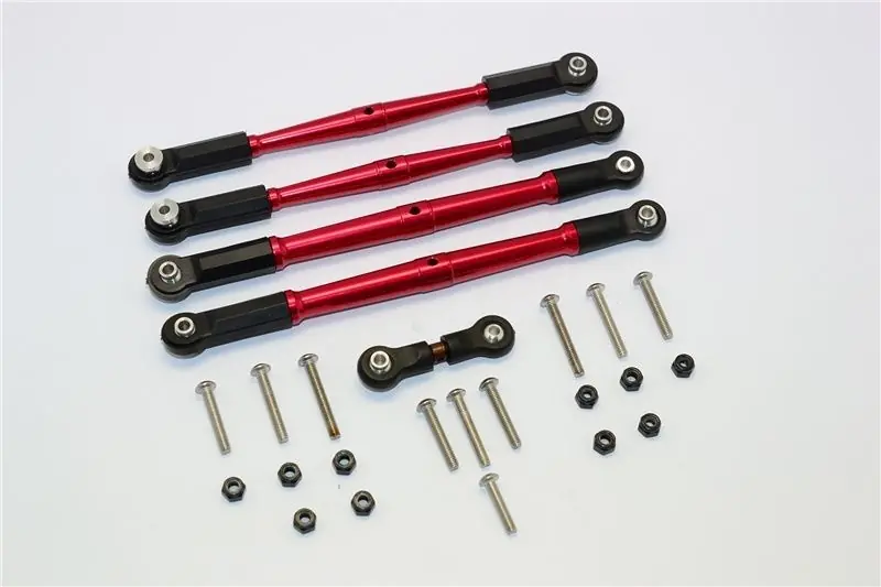 TENDITORI IN ALLUMINIO -SET 25PZ rosso GPM ARRMA 1/8 KRATON OUTCAST Nuova Collezione