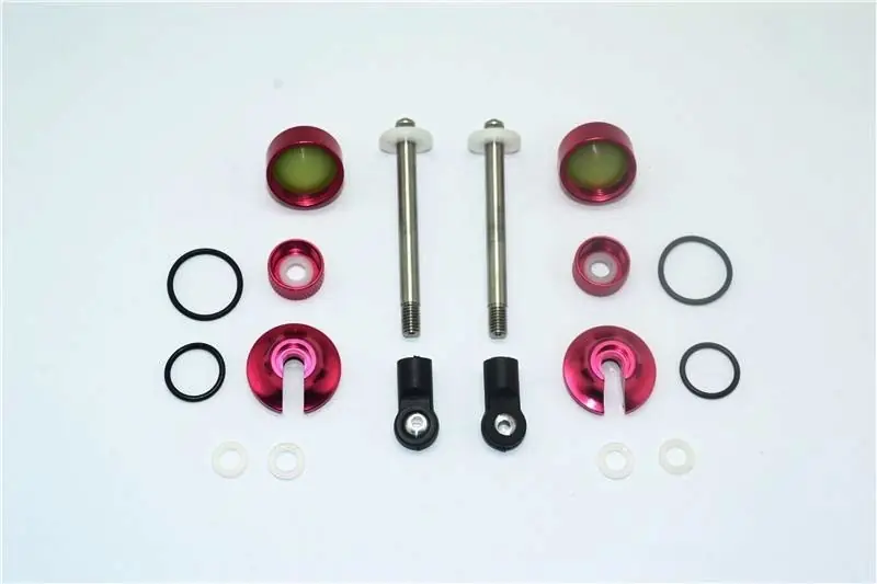 KIT REBILD IN LEGA PER AMMORTIZZATORE POSTERIORE MAS110R -SET 18 PEZZI rosso GPM ARRMA SENTON TYPHON Ultime Pezzi
