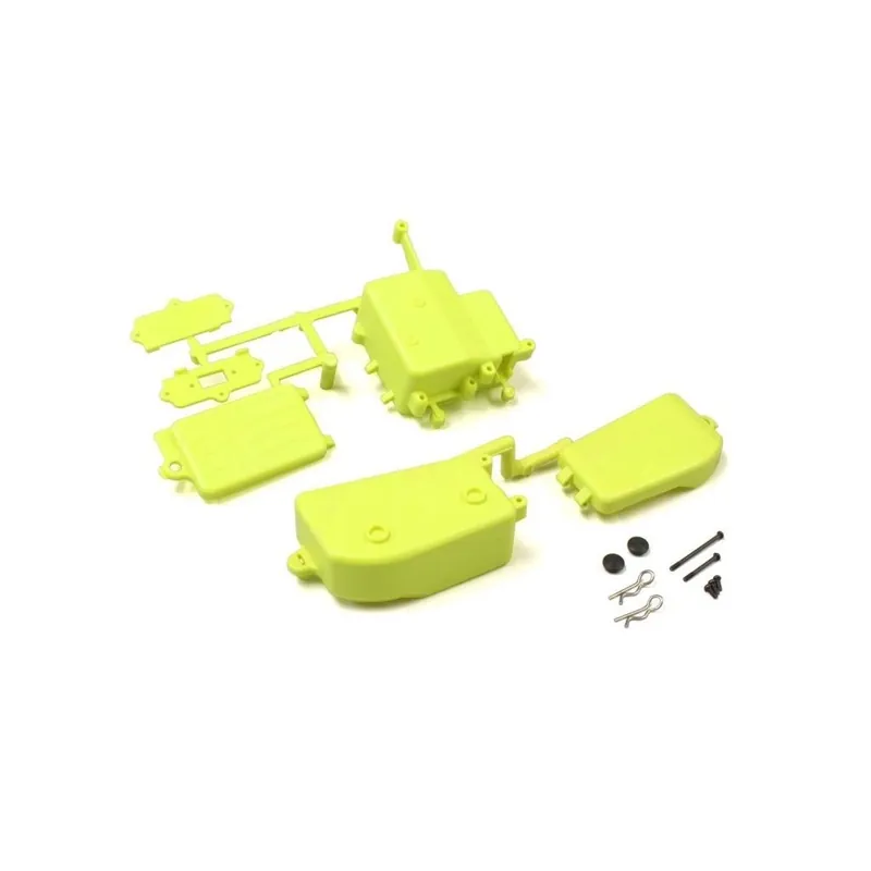 IFF001KYB Kyosho Inferno MP10 Set scatola ricevente e batterie (Giallo fluo) Reso Gratuito