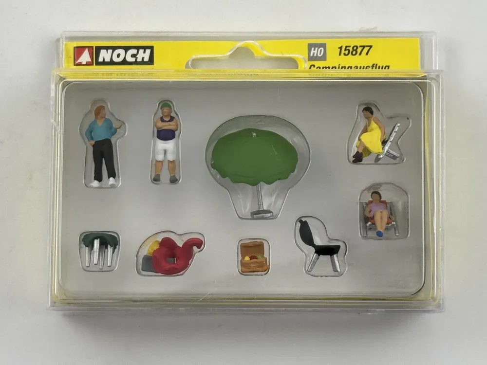 Affare 15877 Noch set personaggi al campeggio con accessori come da foto H0 1 87